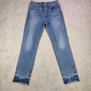 3x1 NYC Jeans Womens High Rise Shredded Crop Size 25 Distressed‎ Fade